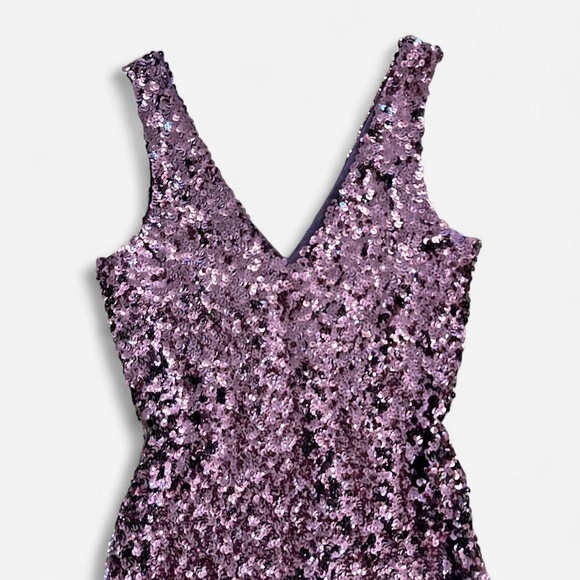 Cachet Sequin Mini Party Dress purple sequin bodycon small - Picture 4 of 5